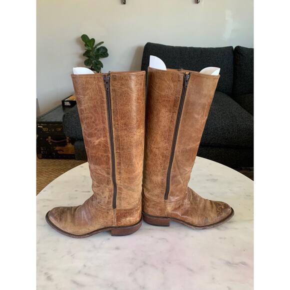 Vintage 1883 Lucchese Distressed Women’s 16” Shaft Boots SZ 8.5 - Picture 7 of 12
